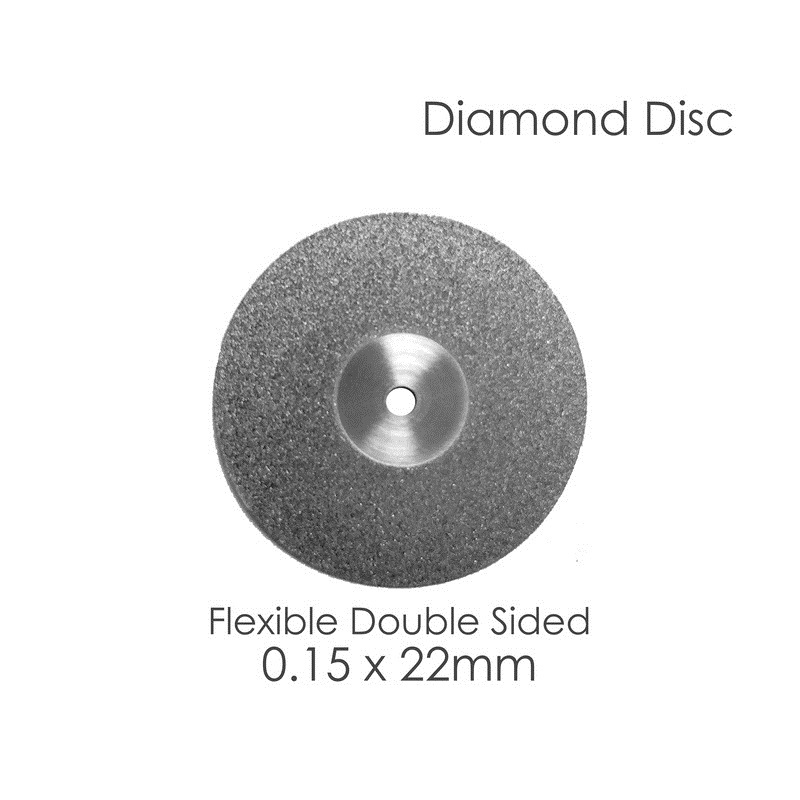 1 Diamond Disc For Your Dental Lab Flex Double Sided .15 x 22mm Disk