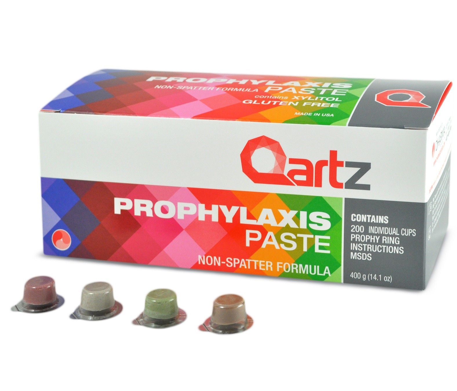 Dharma Qartz Cups Cherry Tart Coarse x200 Dental Polishing Cups