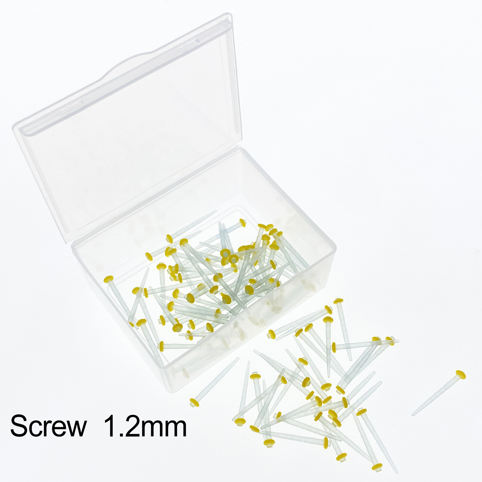 100 Pcs/Pack Dental Endo Quartz Fiber Post Screw Restorative Posts 1.0-1.8mm