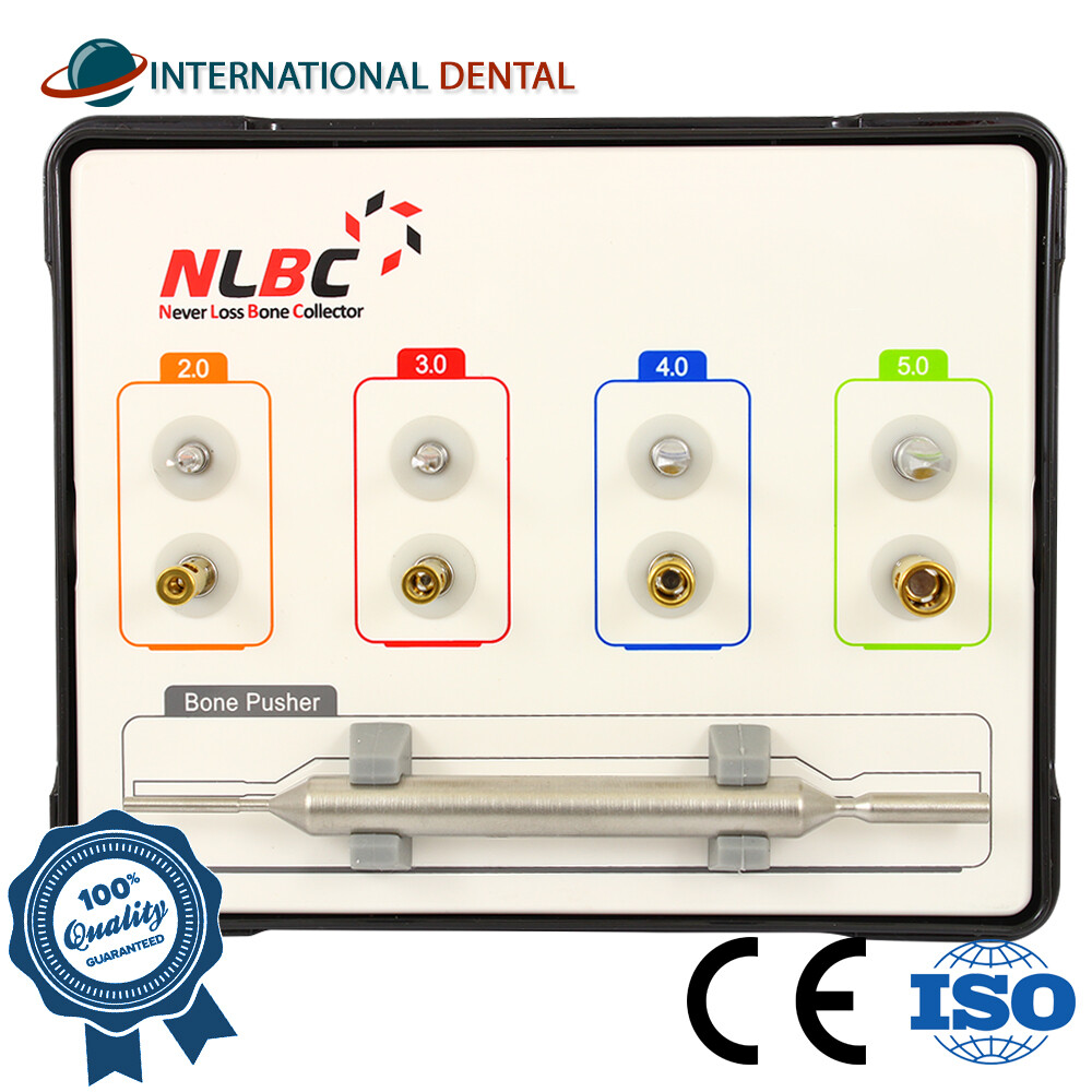 Dental Im plant NLBC Bo ne Gra ft Harvest Collector Pusher Drill Sur gical Kit