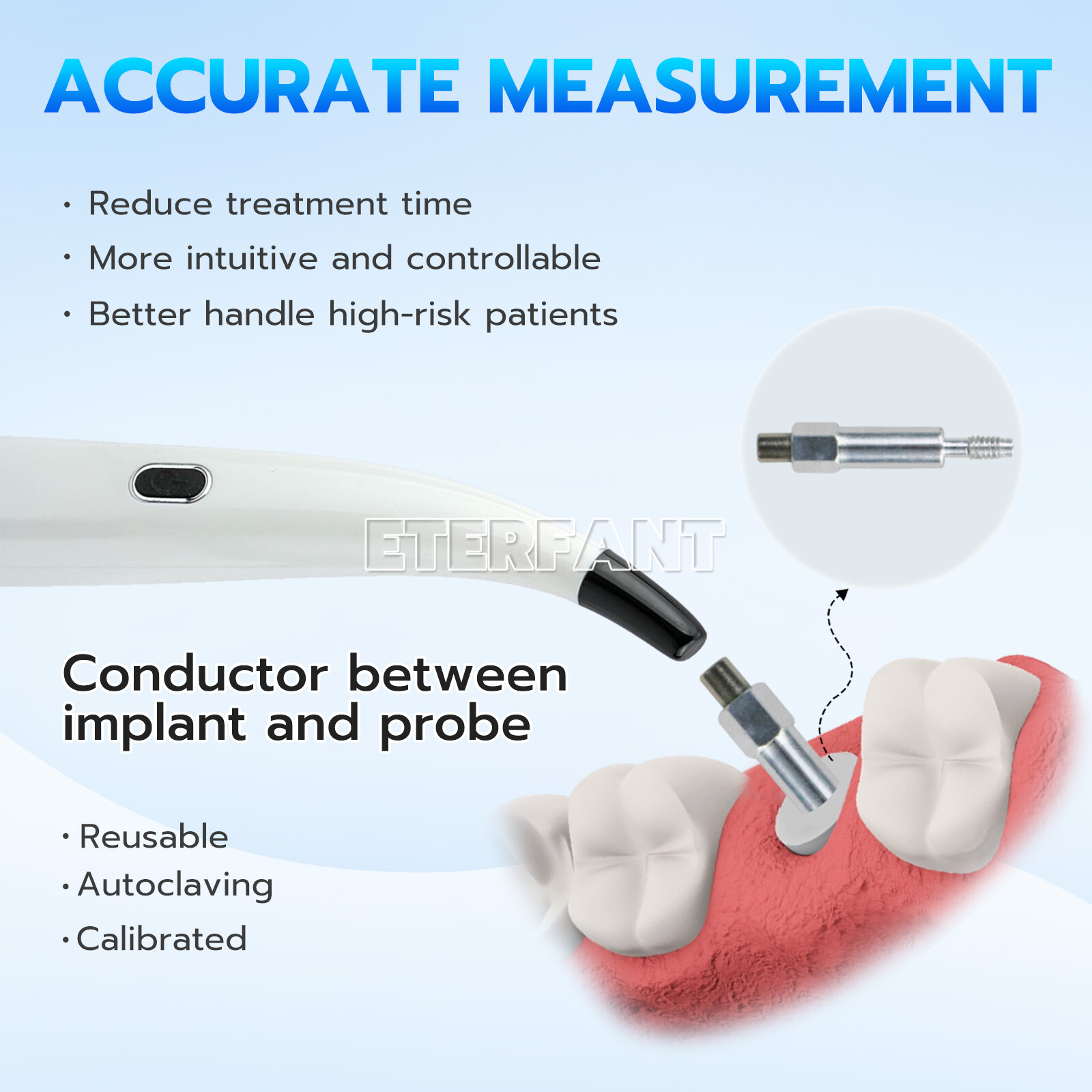 Dental Monitor Osseointegration RFA Inplant Test Unit/20:1 Implant Handpiece