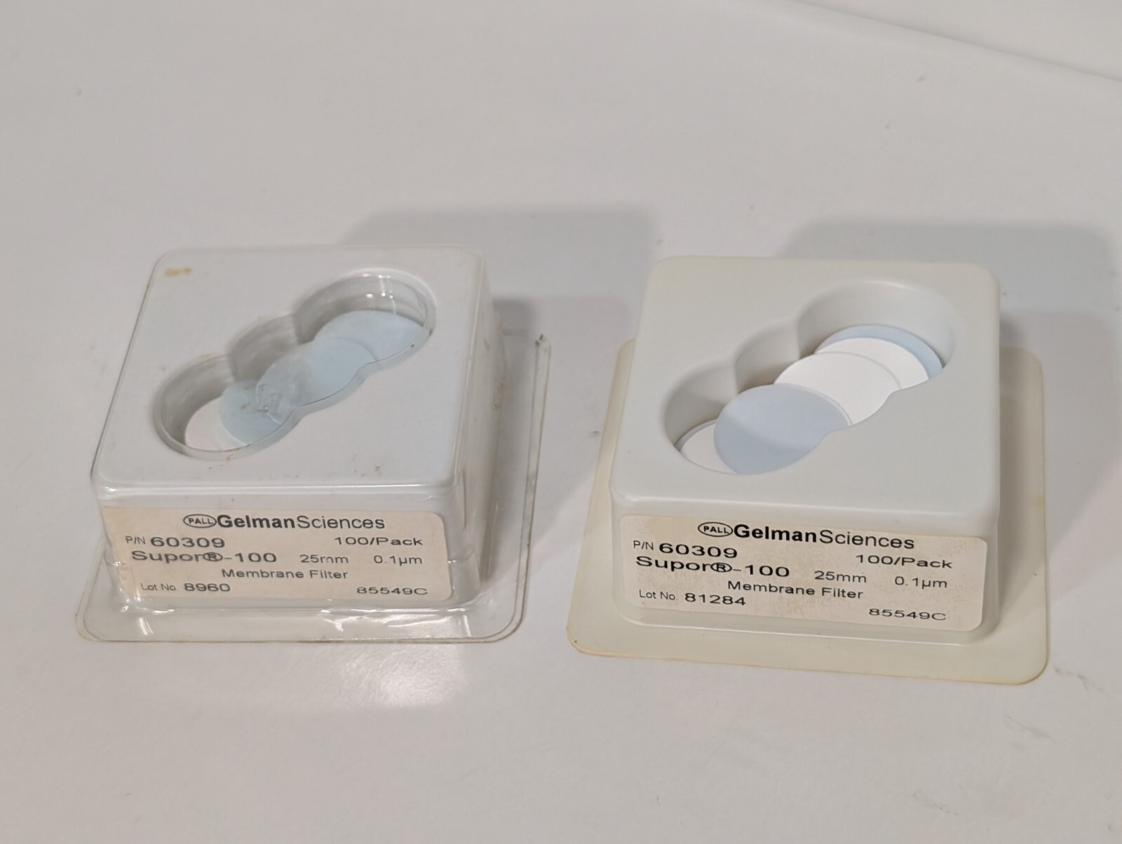 2 Packs: Pall Gelman Sciences 60309 Supor-100 Membrane Filter Discs, 25mm, 0.1μm