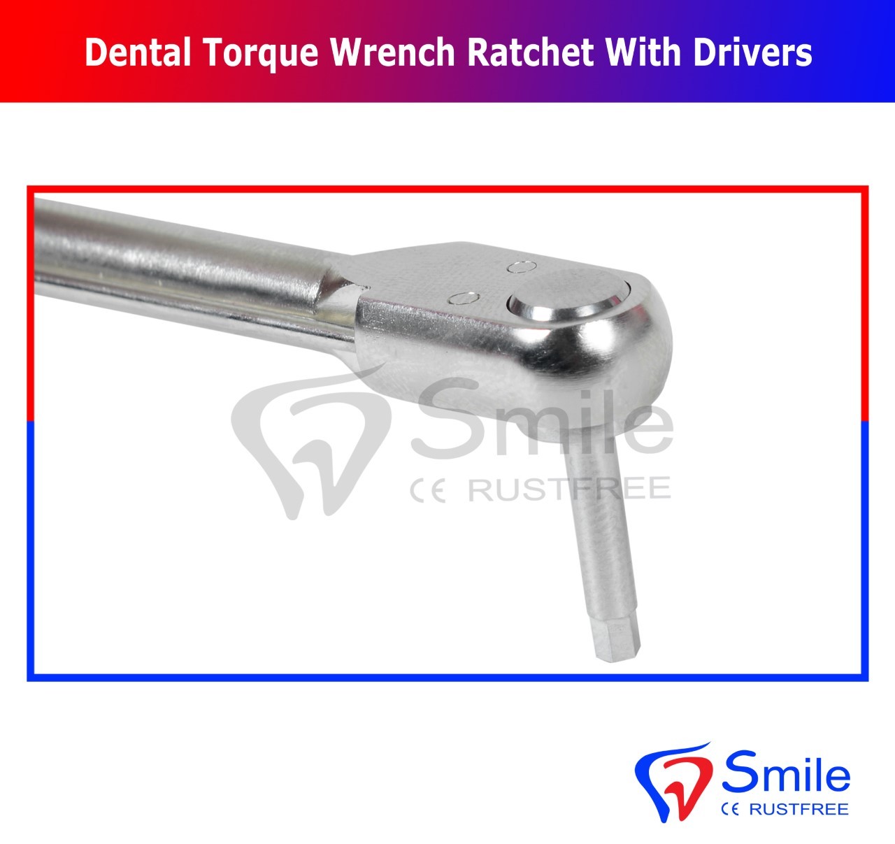 Dental Implant Torque Wrench Ratchet dental Instrument 10-70 NCM With Drivers