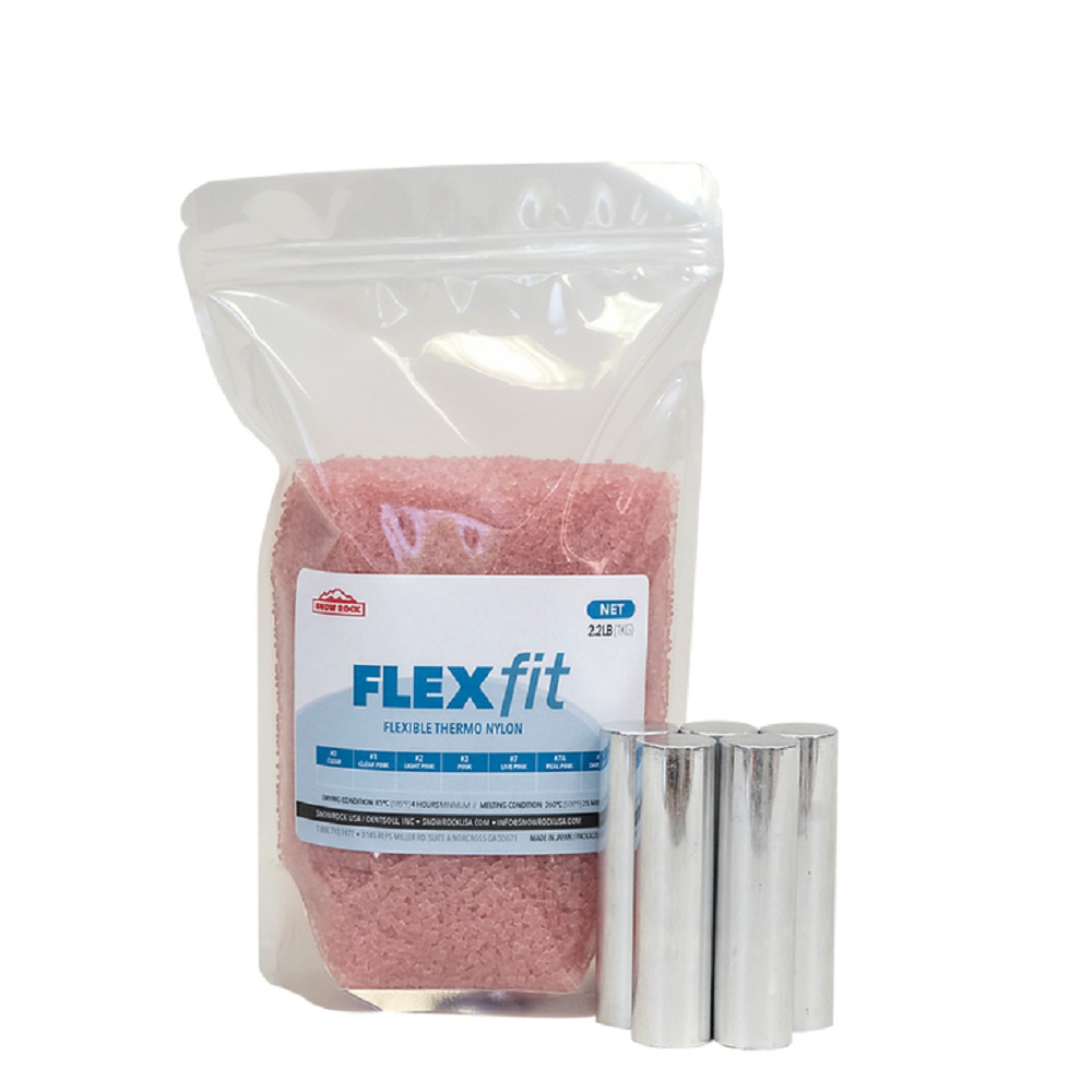FlexFit – Thermoplastic Denture Base Resin – Real Pink – 1kg Bulk Pack