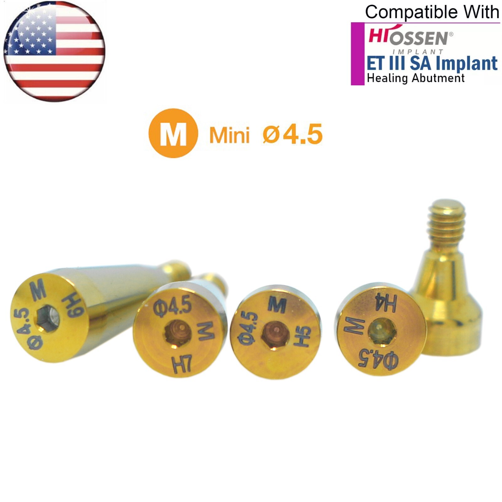 US Dental Mini Healing Abutment Caps Cover Screw For Osstem Hiossen ET Platform