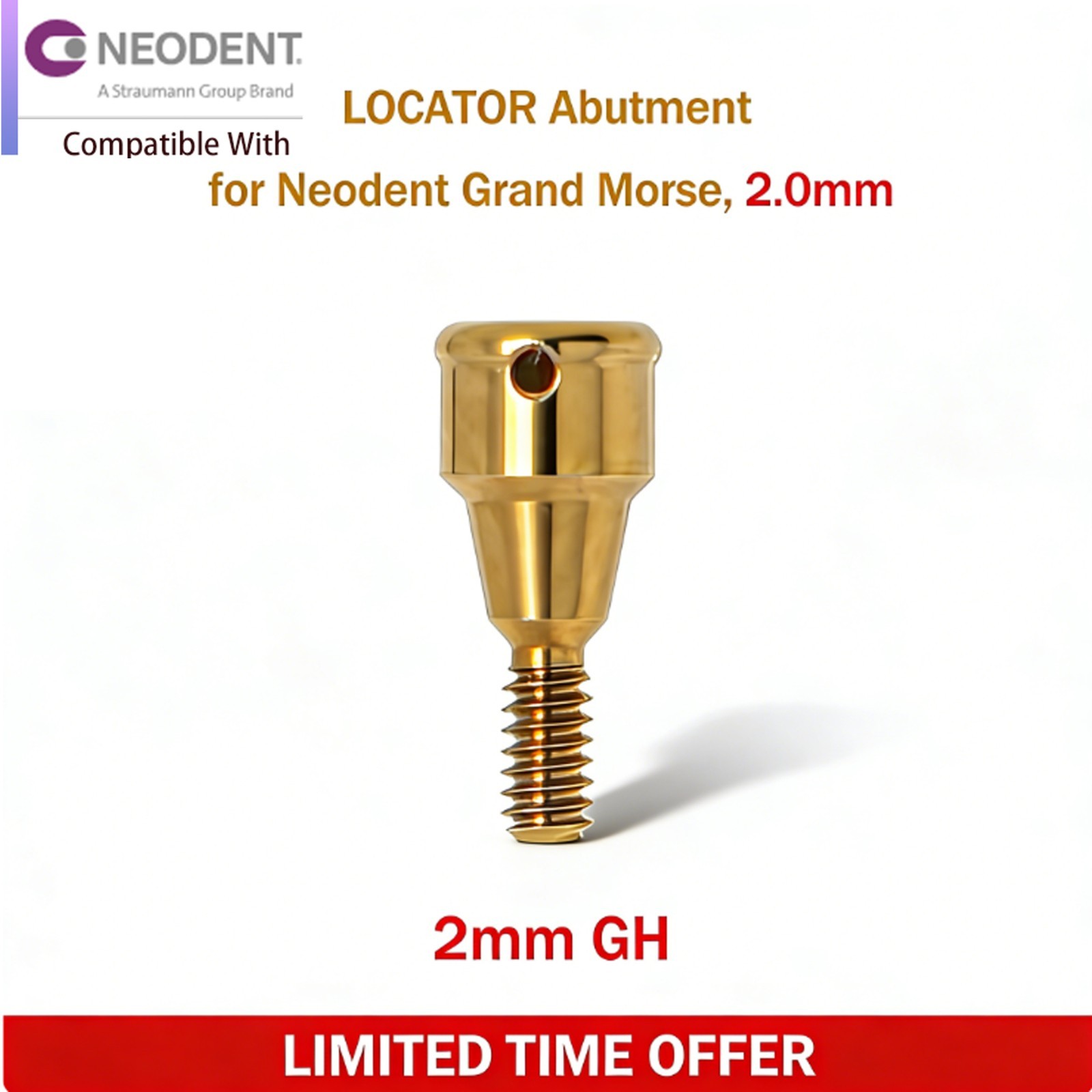 Titanium Overdenture Abutment Zest Locator Anchor Neodent GM Retention Inserts