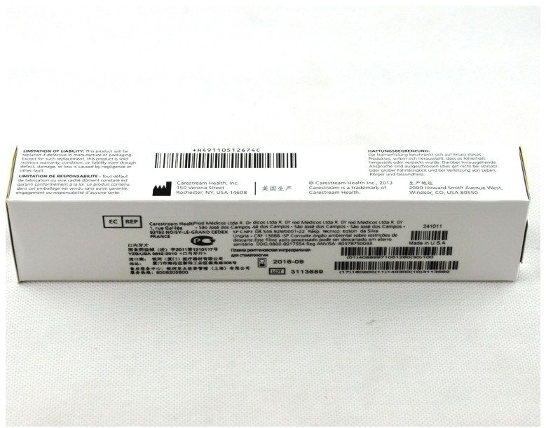 Dental Kodak Intraoral D-Speed 100 X-ray Films Carestream DF-58 Adult Size 2