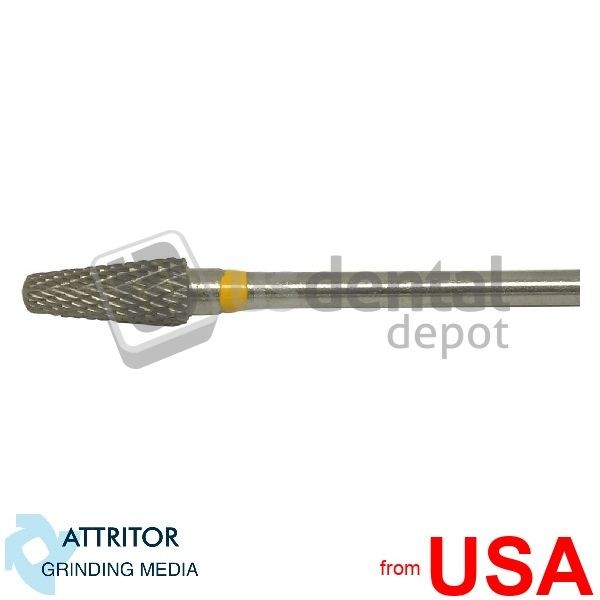 47-XF Small Cone – Diamond Cut Super Fine YELLOW Tungsten Carbide Burs – 300033