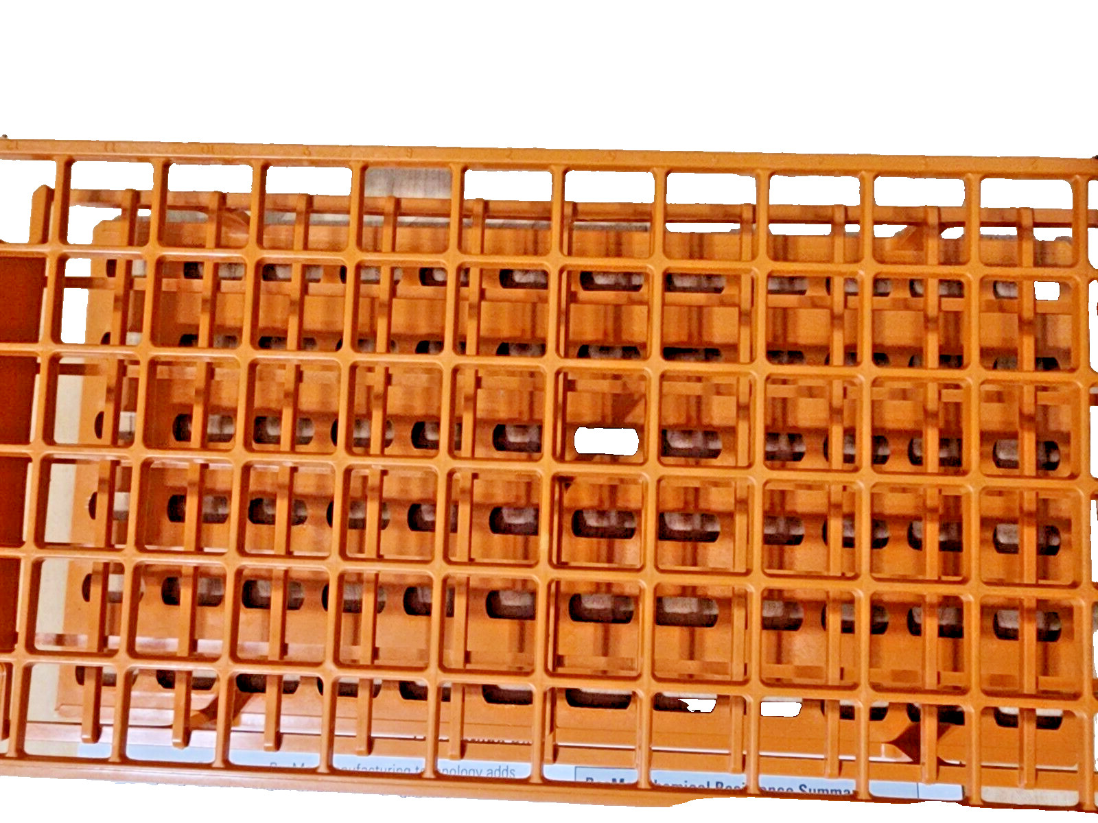 (QTY:1) NALGENE 5970-0116 Unwire Racks of Tubes To Test 16mm Orange