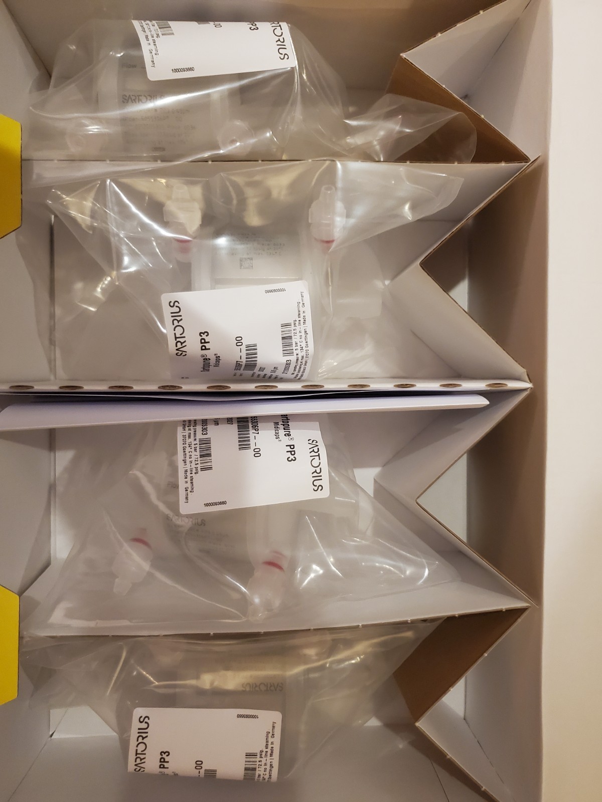 (4/Pk) SARTORIUS Sartopure PP3 Midicaps 0.45um Size 7 5055306P7-00-A, NEW Sealed