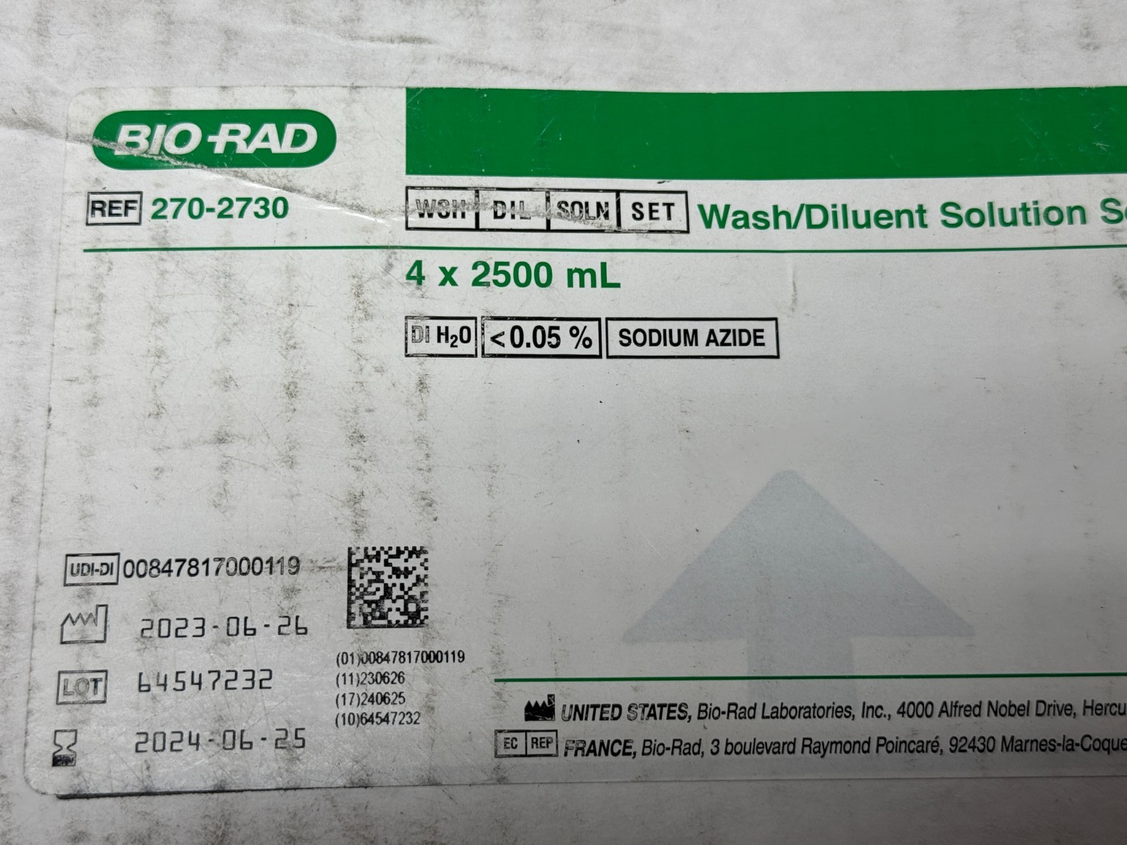 BioRad 270-2730 Variant II Wash/Diluent Solution Set – 2024-06
