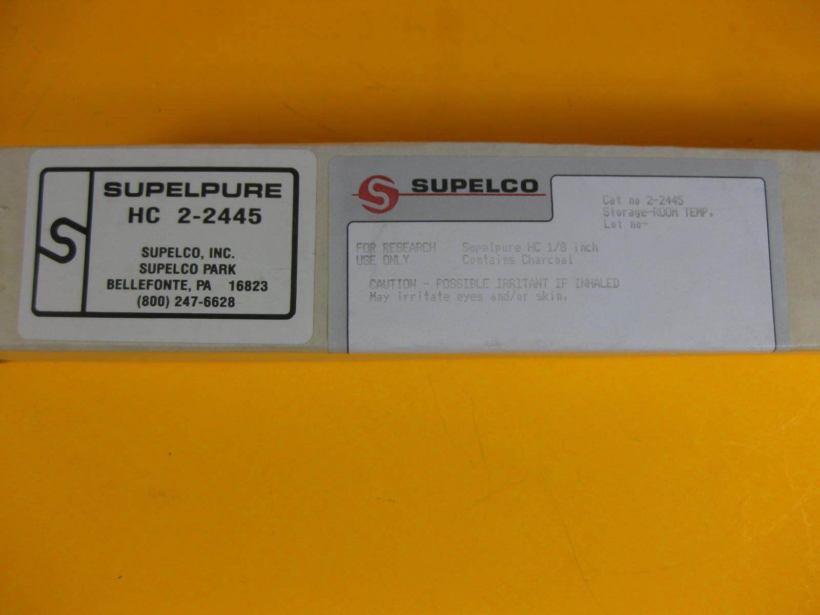 Supelco HC 2-2445 Supelpure HC ⅛” Contains charcoal — New —