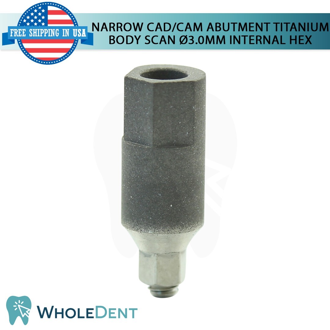 Narrow PEEK Body Scan CAD/CAM Abut ment Titanium Dental Internal Hex 2.0mm