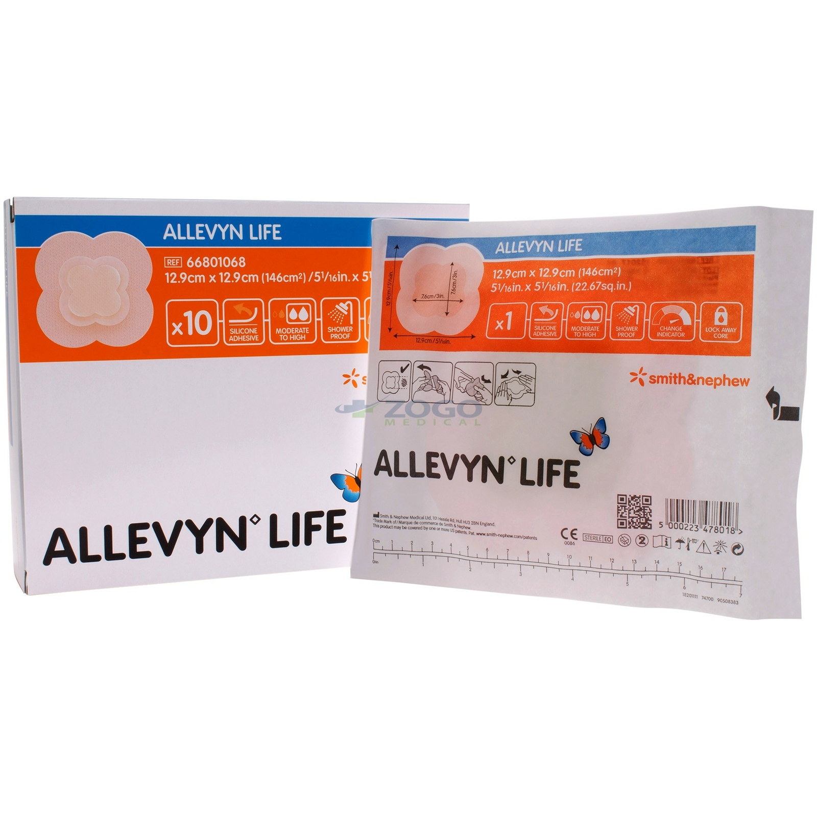 Allevyn Life Foam Dressings 5″ x 5″ – Box of 10 – REF: 66801068