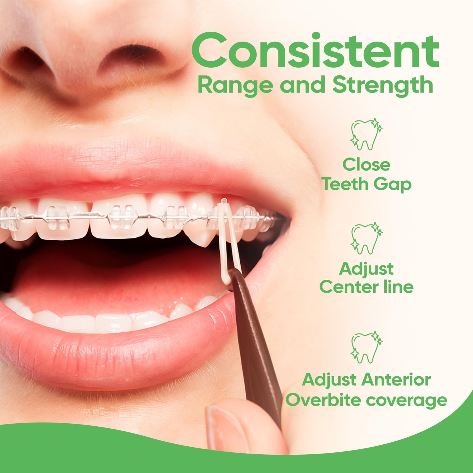 Orthodontic Rubber Bands for Braces – Premium 100 Pack, Natural – Heavy