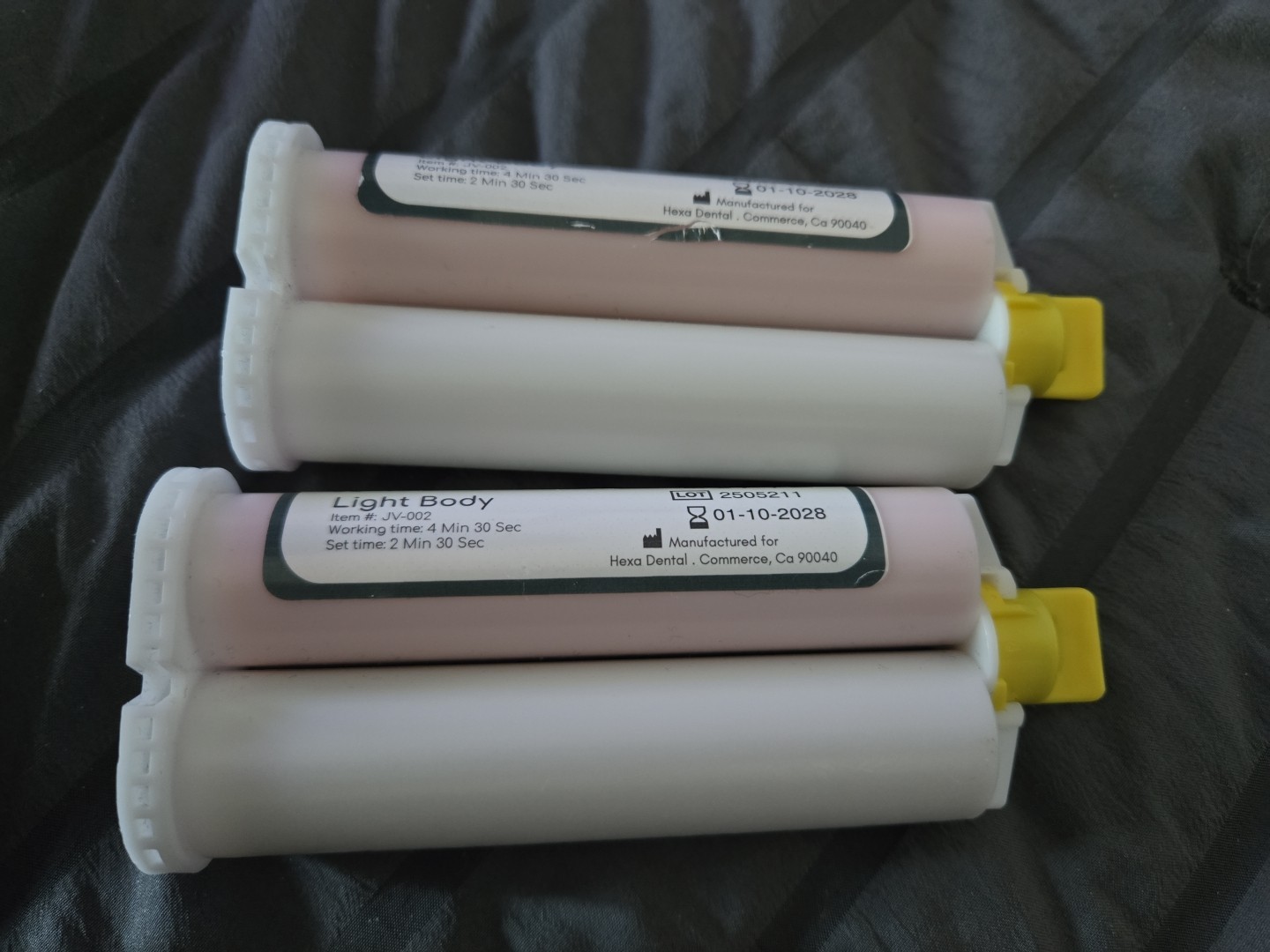 2 X One Plus Impression Material 50 ML Cartridge Heavy Body Vinyl Polysiloxane