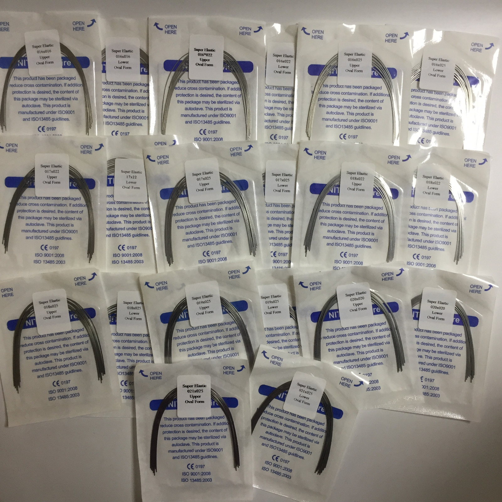 Dental Niti Super Elastic Arch Wires Rectangular Orthodontic Oval Ovoid Form