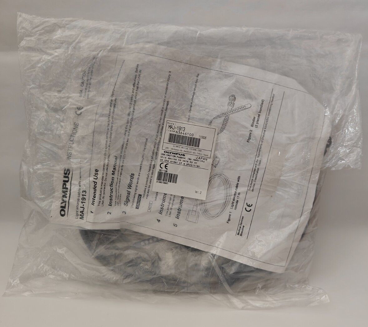 US SELLER MAJ-1913 Olympus Light Source Cable w/ Remote 10m OTVS190 N3646100 New
