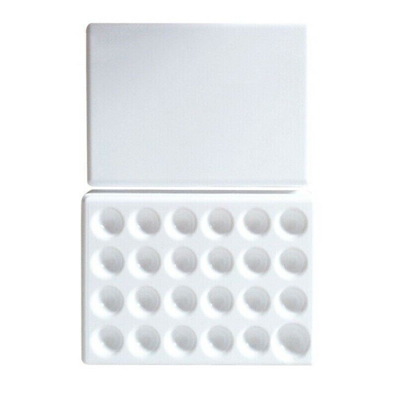 Dental Lab Porcelain Glaze Ceramic 24 Pits Material Watering Wet Tray Plate Tool