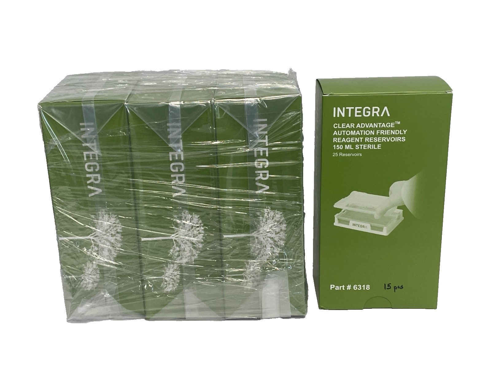 (90) INTEGRA 150mL Clear Advantage Automation Friendly Reagent Reservoirs 6318