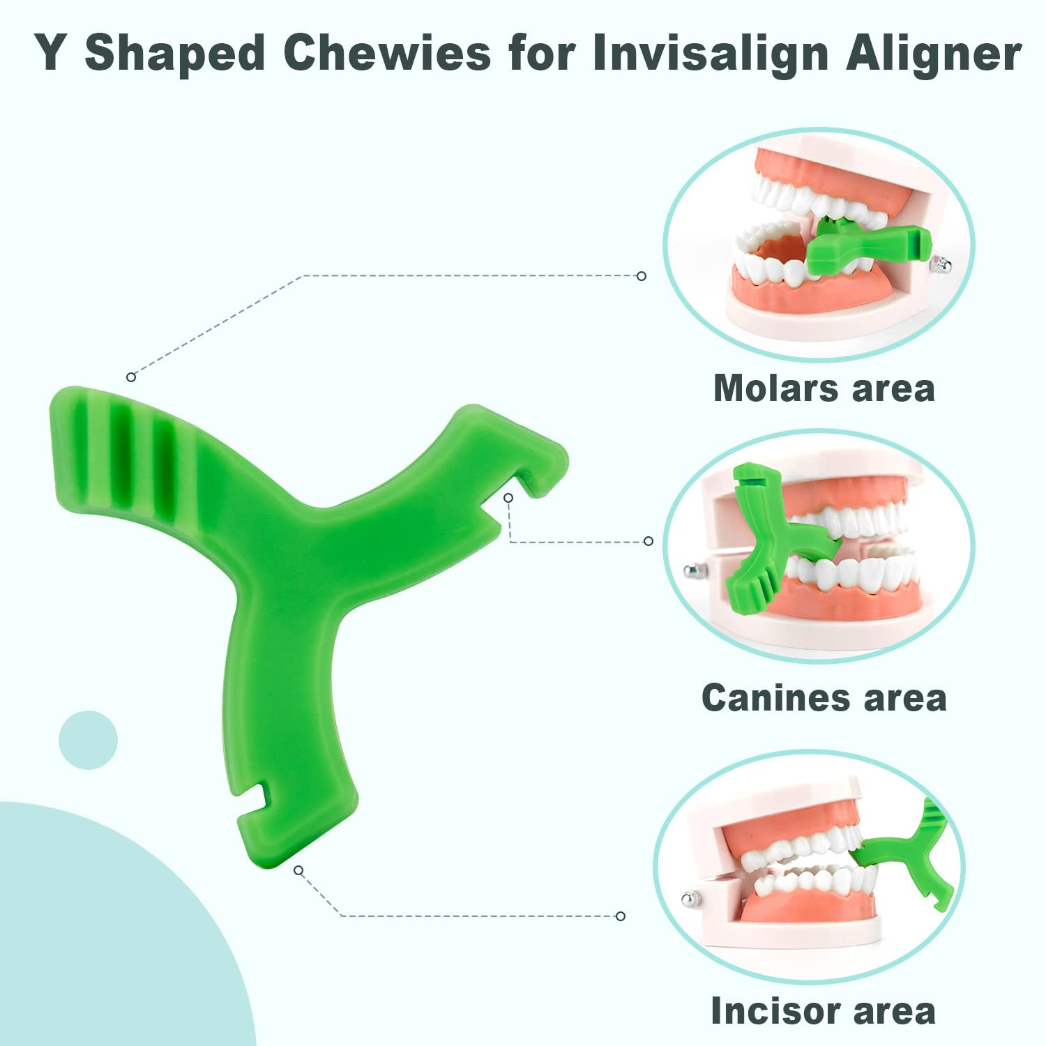 Chewies for Invisalign Aligner, 8 PCS Y-Shaped Chewies for Aligner Trays Seater