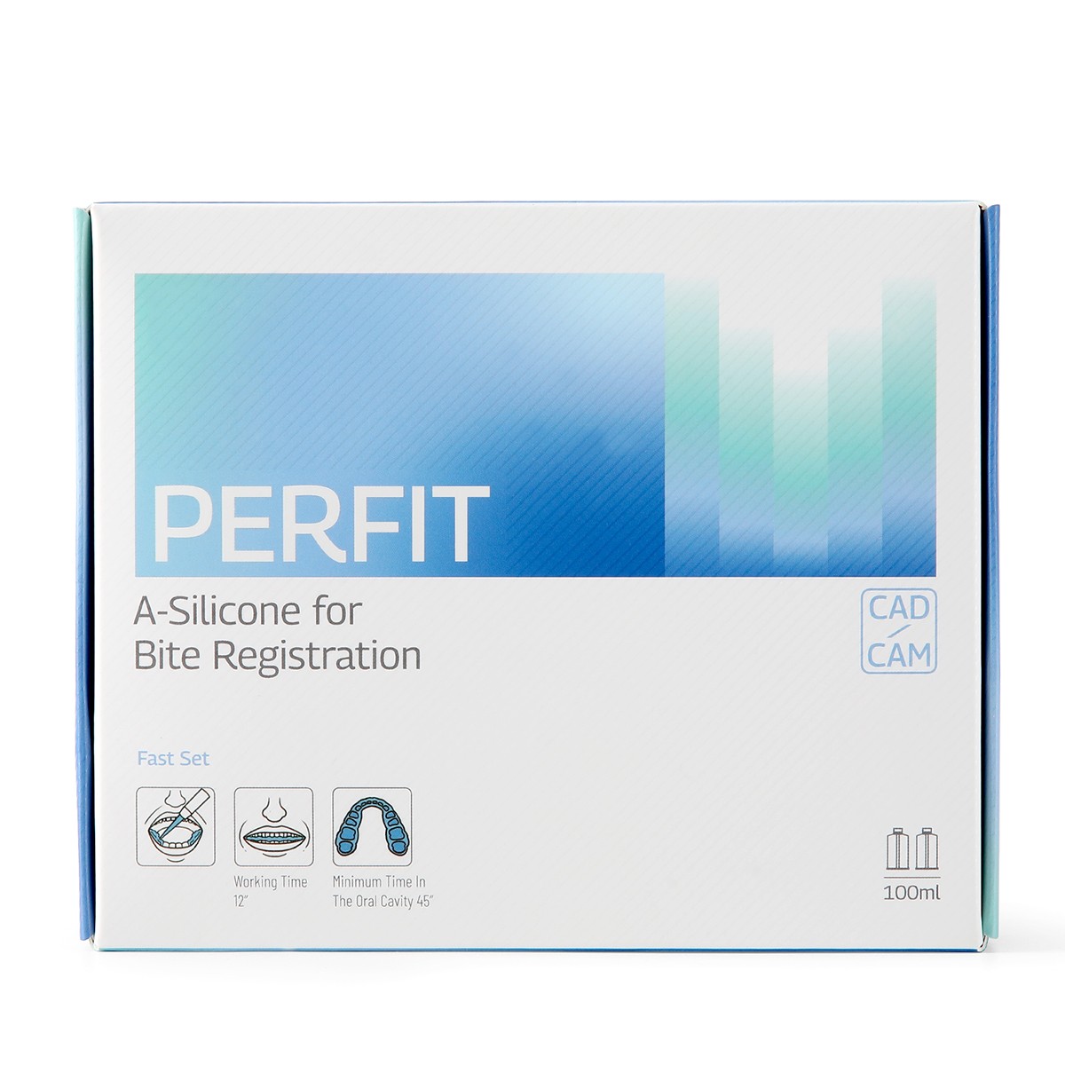AZDENT 2pcs Dental Bite Registration Material Fast Set 50ML/pcs Mixing Tips