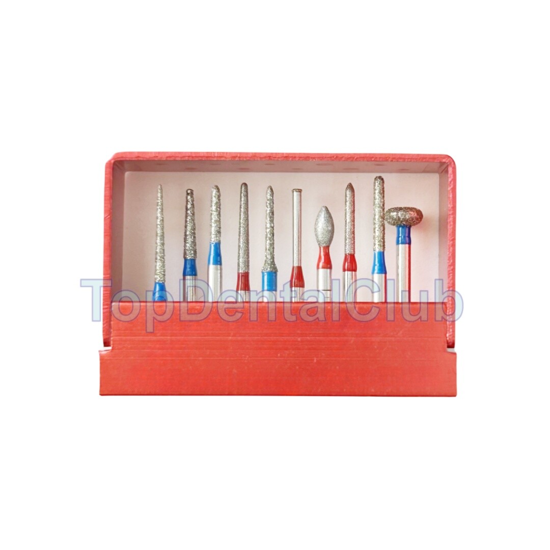 Dental Diamond Burs Drill For Polishing Cutting Porcelain Teeth Whole Set Kit