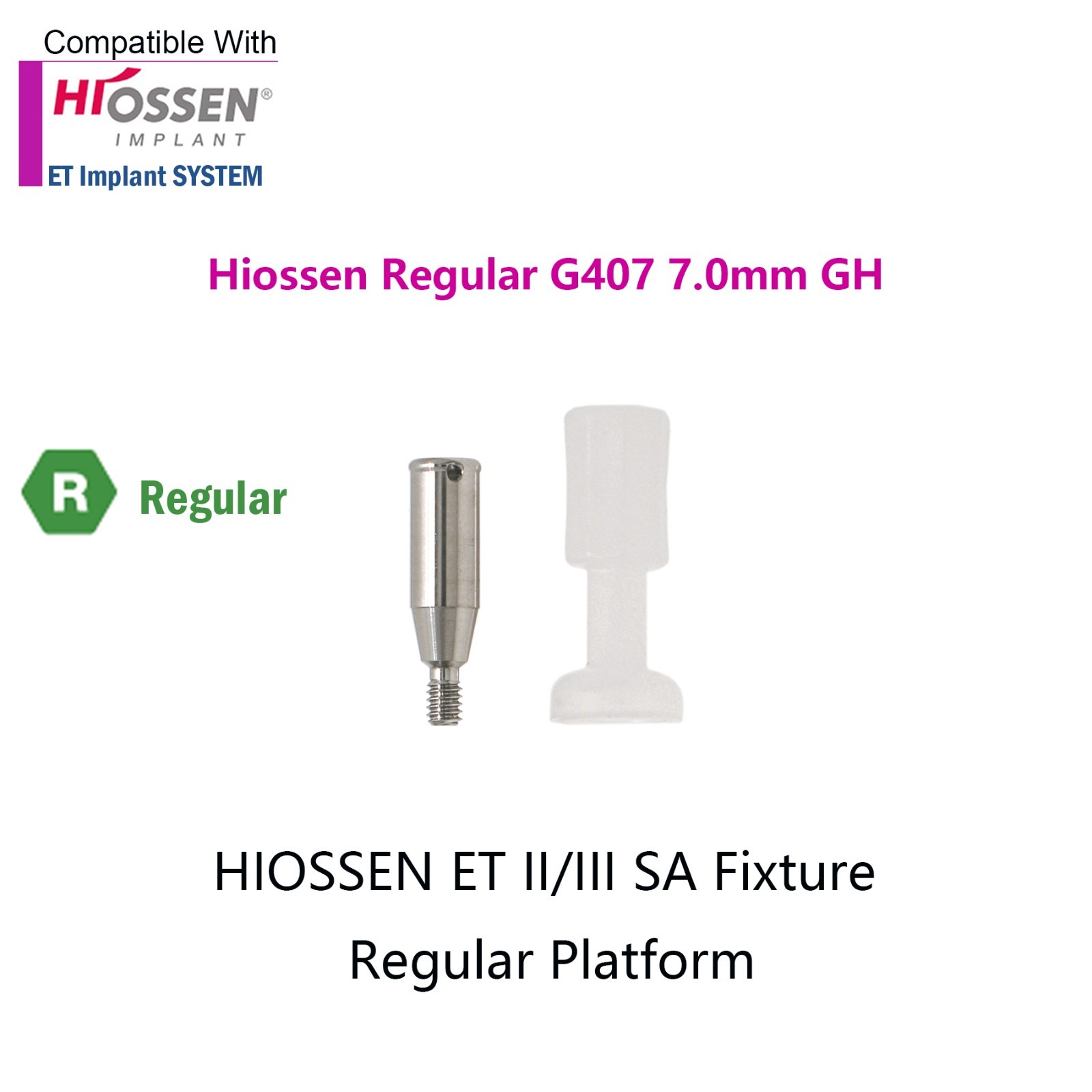 US Dental Locator Attachment Abutment for Hiossen ET/OsstemTS Mini Regular Plat