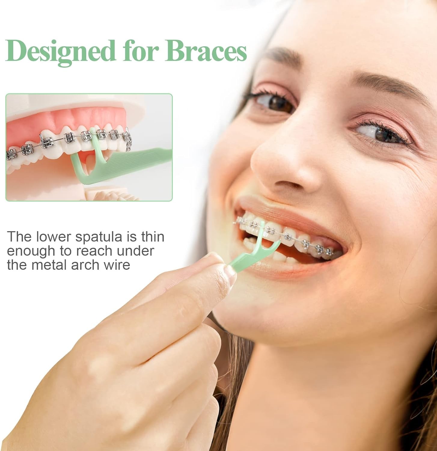 150 Count Orthodontic Flossers for Braces with Floss Dispenser, Braces…