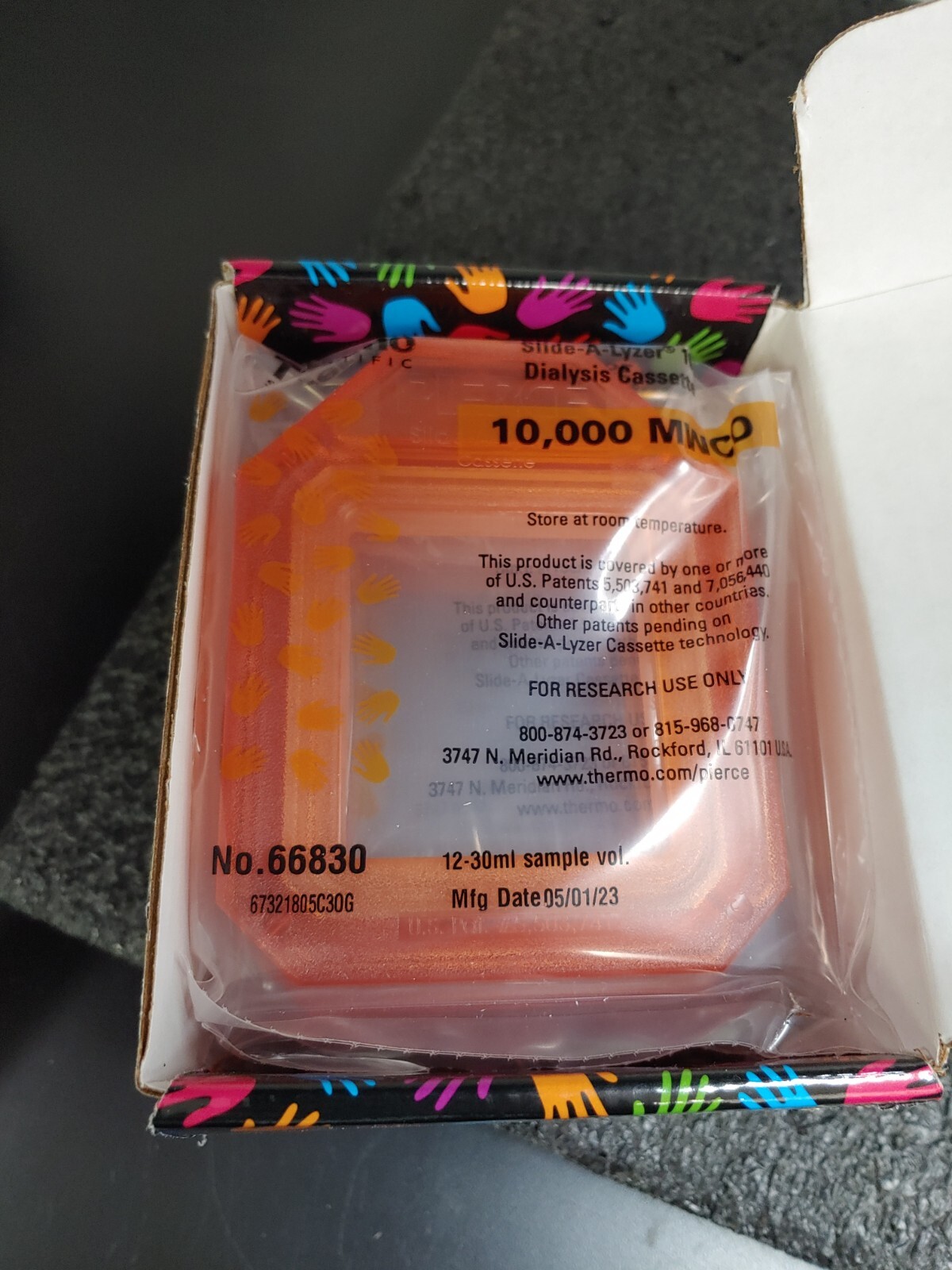 THERMO SCIENTIFIC 66830 Slide A Lyzer Dialysis Cassette 10K 12-30mL pack of 6