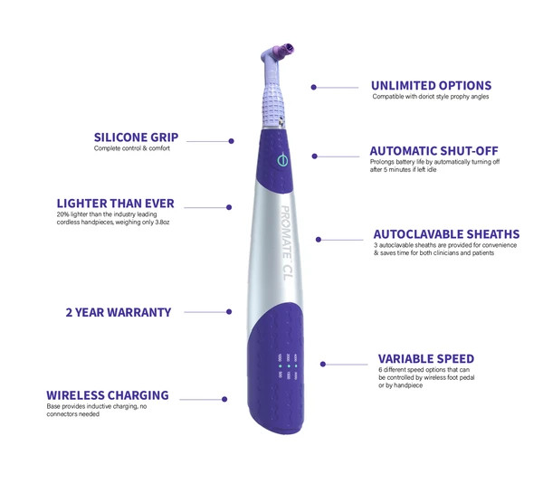 DENTAL HYGIENE PROPHY PROMATE CL CORDLESS HANDPIECE KIT PacDent
