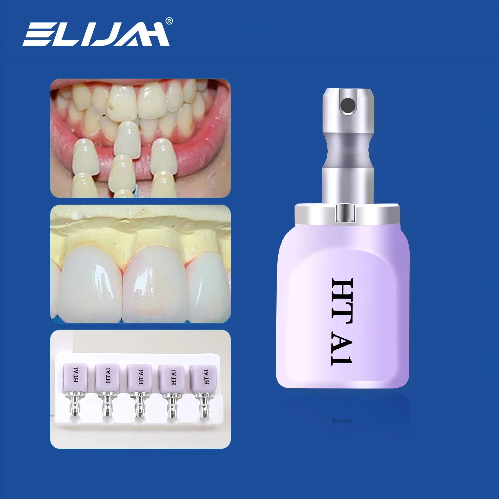 Dental Lithium Disilicate C14 Glass Ceramic Blocks HT/LT for CAD CAM Veneer-5Pcs