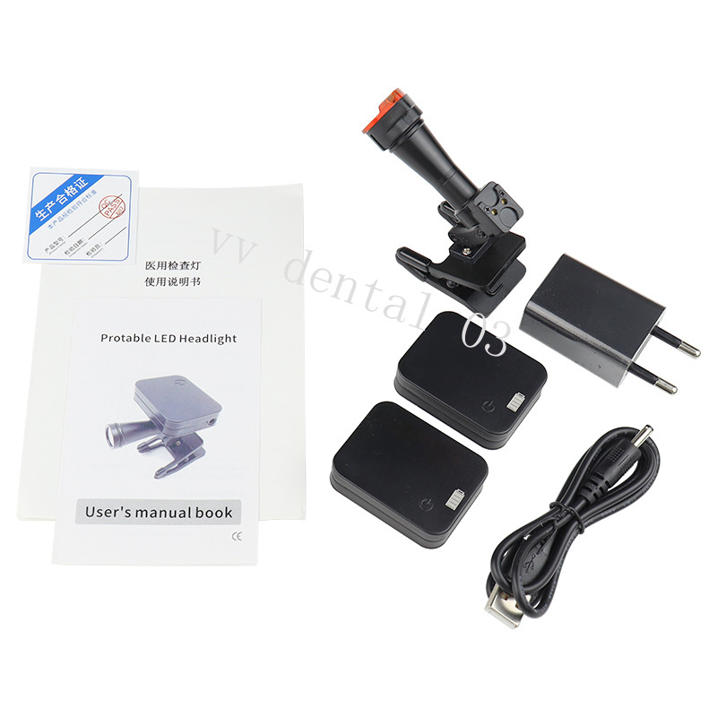 Dental 5W Wireless Dental LED Headlight – Rechargeable Clip-On Design