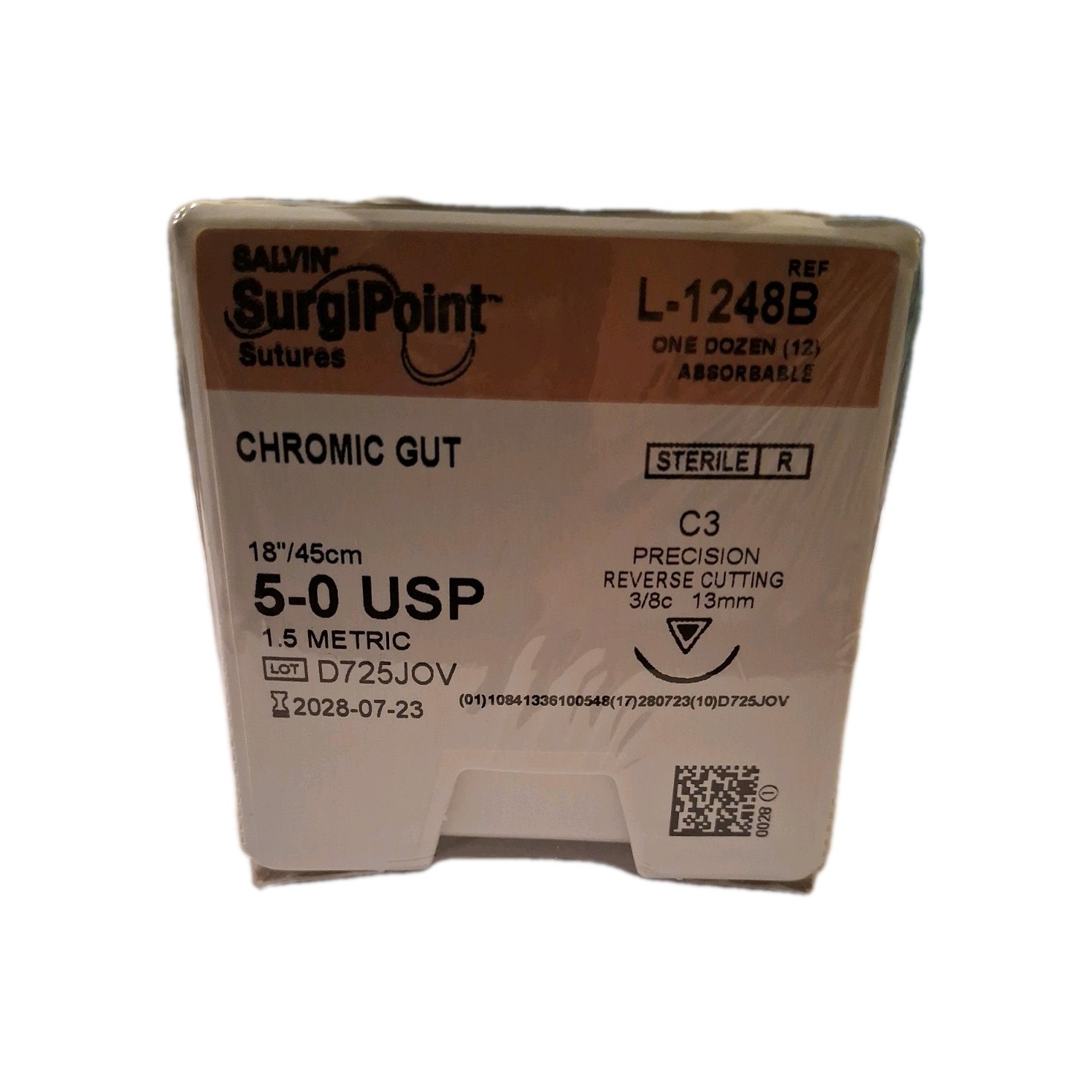 Salvin Surgipoint Sutures L-1248B NEW UNOPENED, SEALED BOX OF 12