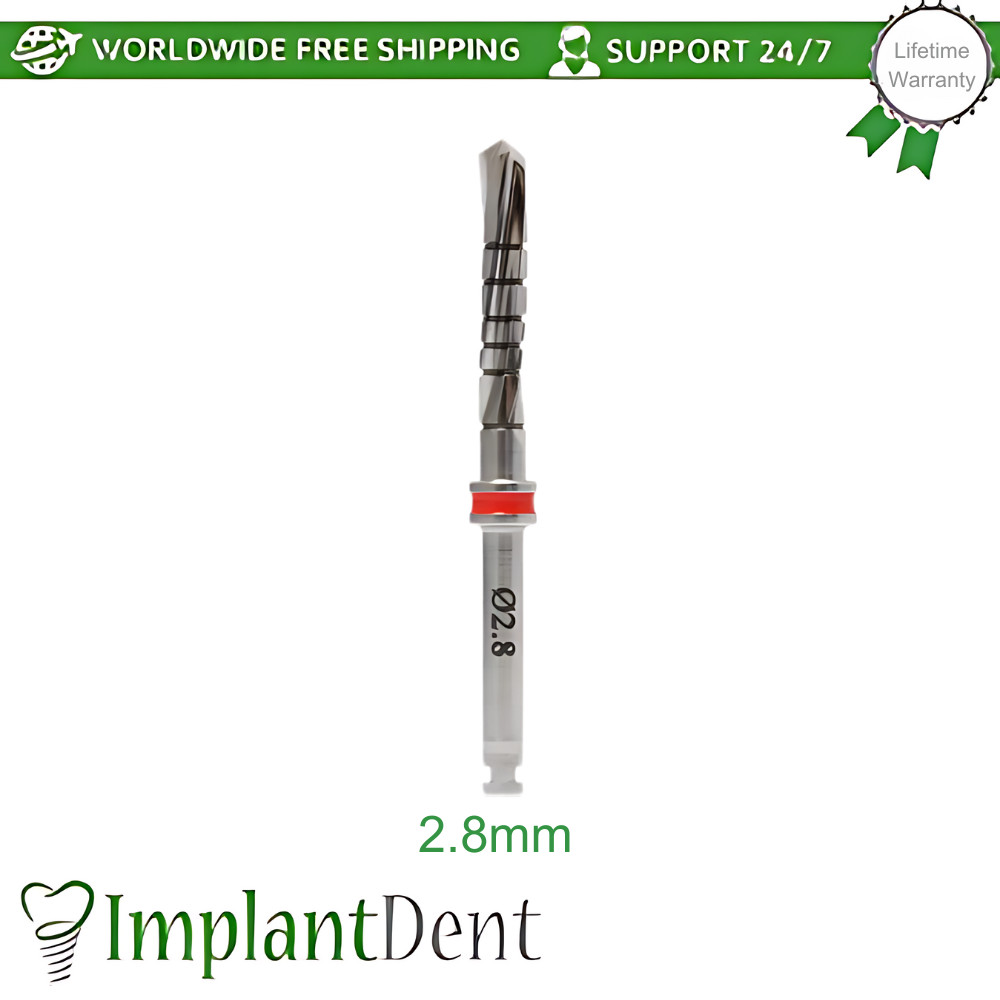 1x Dental Straight Drills 16mm External Irrigated Stainless Steel Dentistry Tool