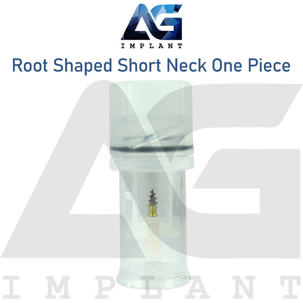 Root Shaped Short Neck One Piece Fixture System Titanium RBM surface