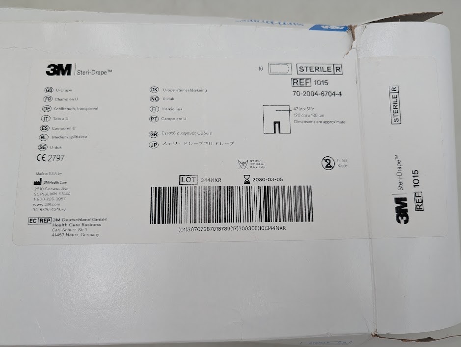 3M Steri-Drape Orthopedic Drape Clear 47 W X 51 L Inch 1015 10 per Box
