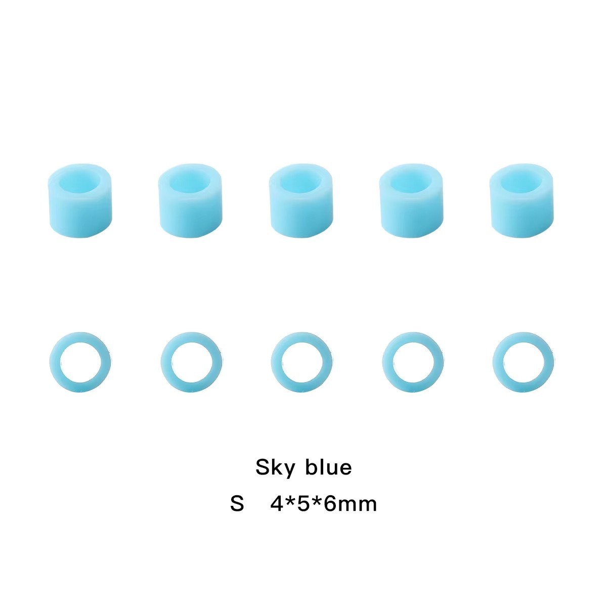 200Pcs Dental Hygienist Instrument Silicone Color Code Rings Autoclavable S+L