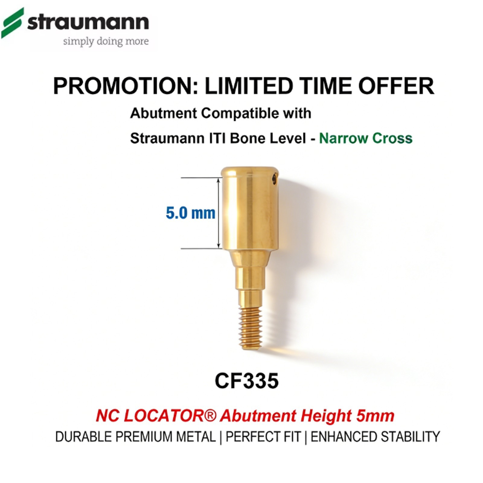Locator Abutment Fit Straumann Bone Level Compatible Zest Locator Legacy Anchor