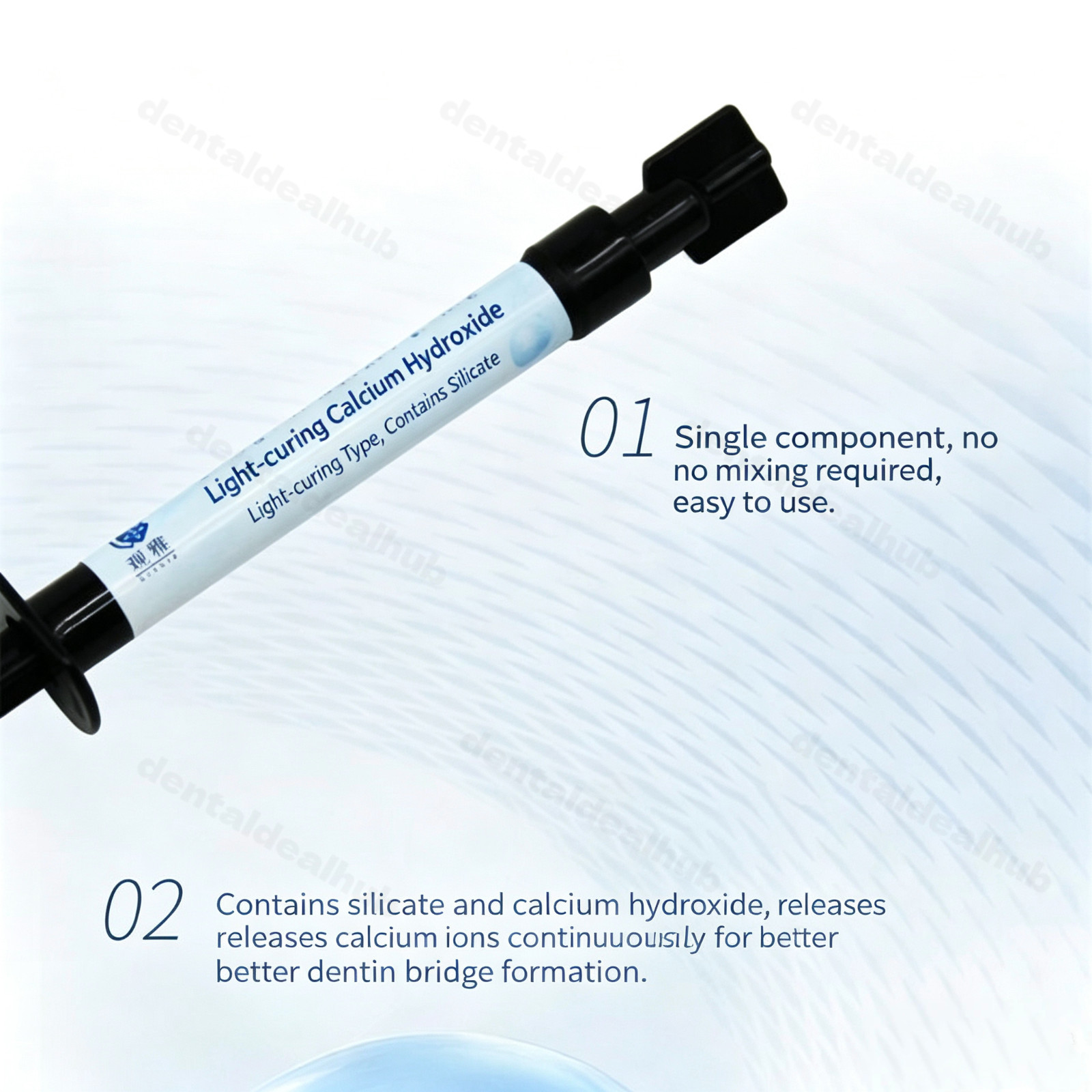 Guanya Light Cure Calcium Hydroxide Base 1g Syringe Silicate