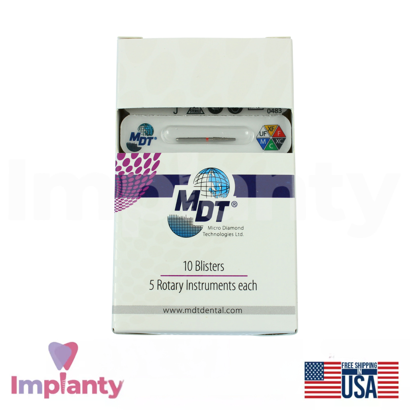 MDT Dental Round Edge Taper FG Diamond Burs 546R Crown Prep Smooth Contour