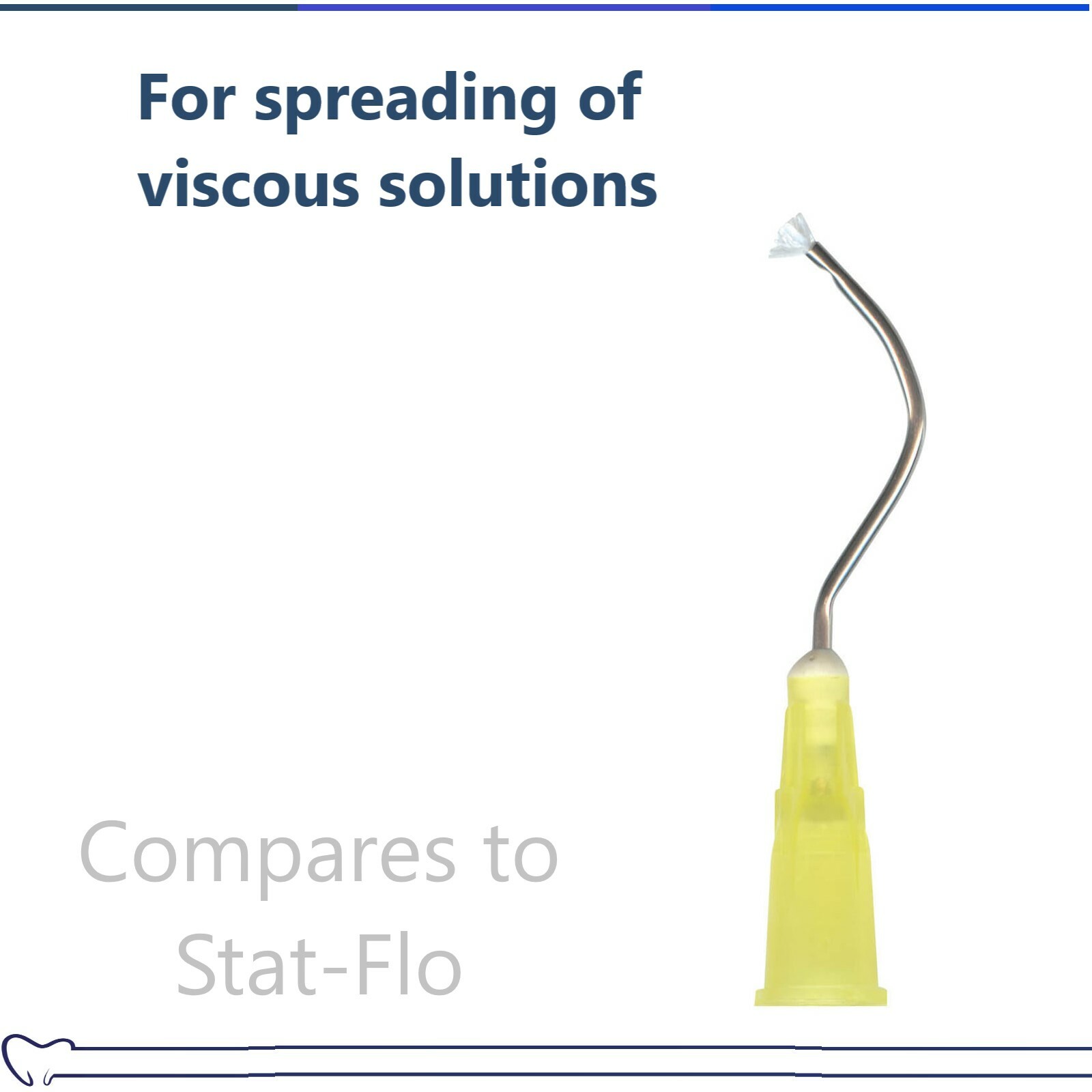 Dental Infusor Applicator Delivery Tips Pre-Bent Metal Brush End 19G