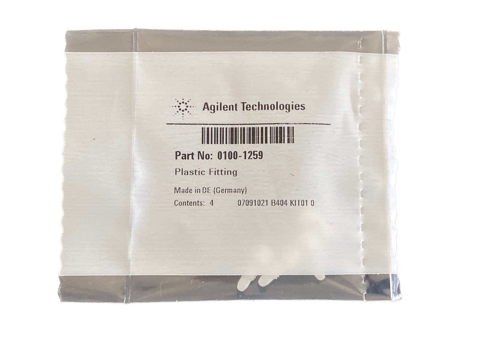 (4/Pk) AGILENT HPLC Plastic Fittings Blank Nut Low Pressure Plug 0100-1259