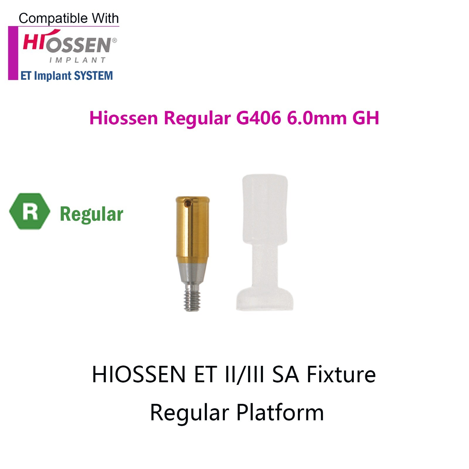 Dental Locator Overdenture Abutment Male Cap Inserts fit HIOSSEN Osstem Regular