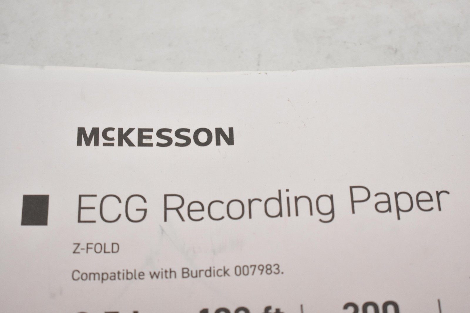 McKesson ECG Recording Paper ZFold 8.5x183ft 200 Sheets 252-007983 Made USA