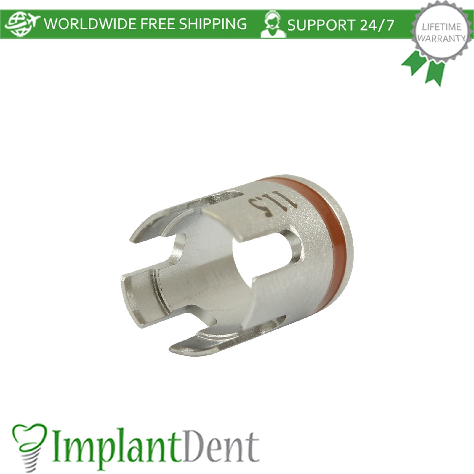 Dental Drill Stopper 5.2mm – Black Stainless Steel Dentistry Tool
