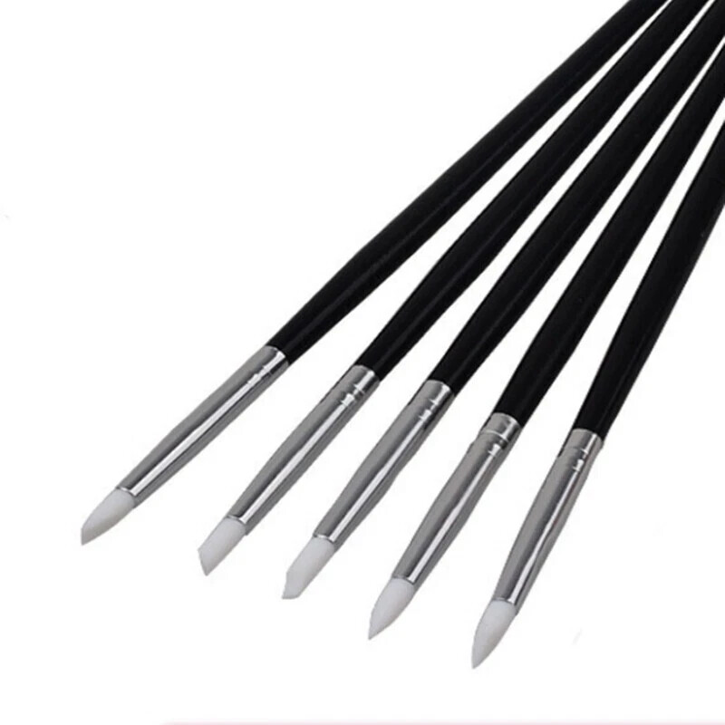 5 Pc/Set Composite Dental Resin Veneer Cement Porcelain Teeth Silicone Brush Pen
