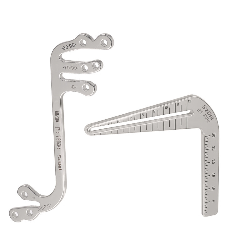 Dental Implant Surgery Planting Positioning Guide Angle Ruler S/L+4*Parallel Pin