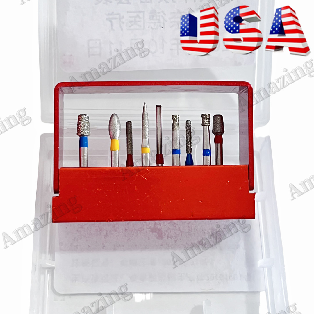 2 Kits Dental Inlay Diamond Burs Onlay Overlay Bur Set E-MAX Milling CAM CAM 3D