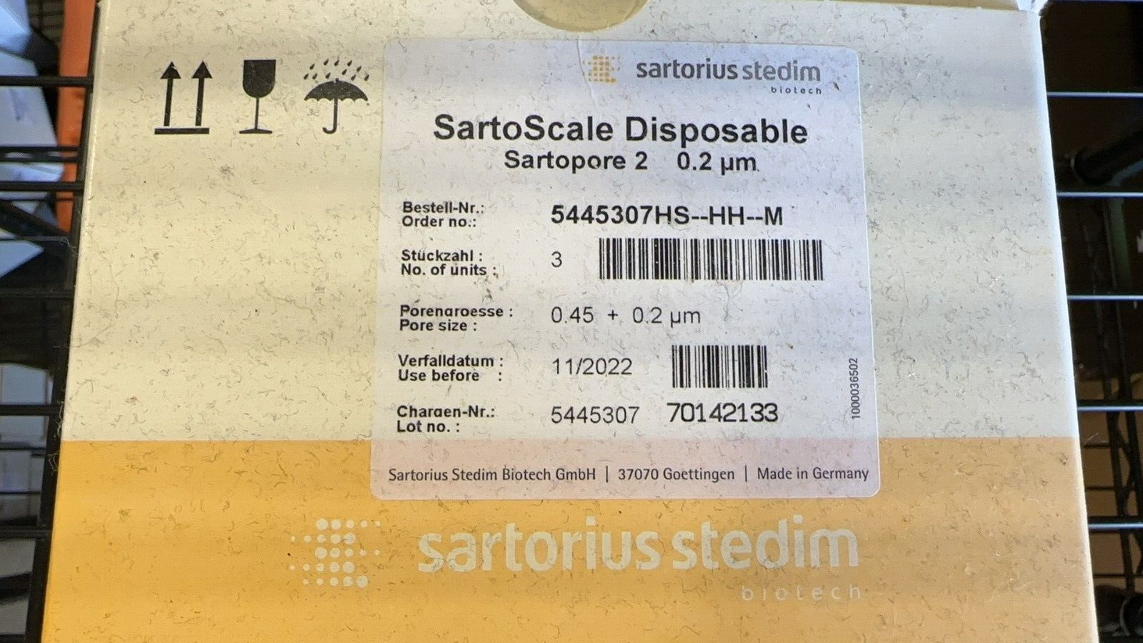 Sartorius Sartopore 2 Capsule Filter 0.2 µm, 5445307HS–HH–M, 2/box